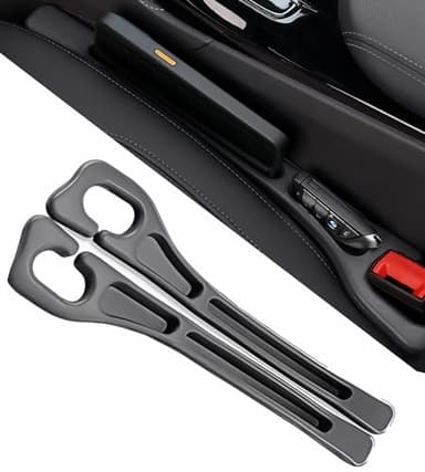 Car Seat Gap Filler 2-Pack, Universal Fit Soft Foam Car Seat Gap Plug to Fill The Gap Between Seat and Console, Car Seat Crevice Blocker Stop Things from Dropping, Auto Accessories for SUV Truck Sedan - Image 1