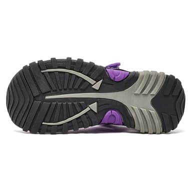 HOBIBEAR Girls Outdoor Closed-Toe Breathable Summer Kids Athletic Sport Sandals Lightweight Purple/Grey - Image 6