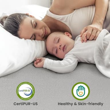 BedStory Firm Mattress Topper King Size 2 Inch - Memory Foam Mattress Topper for Back Pain Relief - Gel & Bamboo Charcoal Infused Cooling Pad - Ergonomic Bed Topper, CertiPUR-US Certified - Image 4