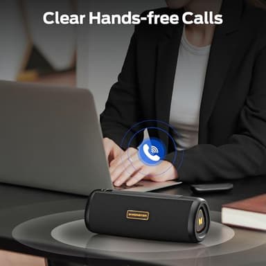 Monster S230 Portable Bluetooth Speaker, Wireless Speaker with 30W Loud Stereo Sound, Wireless Stereo Pairing, 24H Playtime, Bluetooth 6.0 Supports TF Card, AUX for Outdoor/Home/Party - Image 7