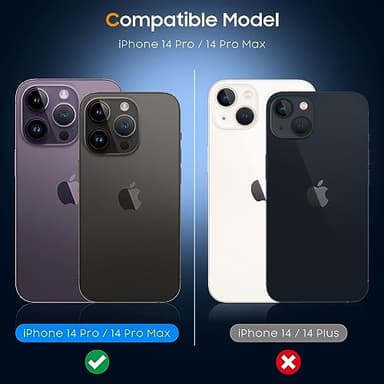 UniqueMe [3 Pack Compatible for iPhone 14 Pro Max/iPhone 14 Pro Camera Lens Protector Tempered Glass,[Case Friendly][Scratch-Resistant][Night Shooting Mode] - Clear - Image 7