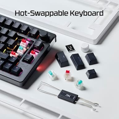 HyperX Alloy Rise 75 Wireless – Hot-Swappable 75% Mechanical Gaming Keyboard, PC, Up to 80 Hours Backlighting On, Dual Wireless 2.4GHz & Bluetooth - Image 4