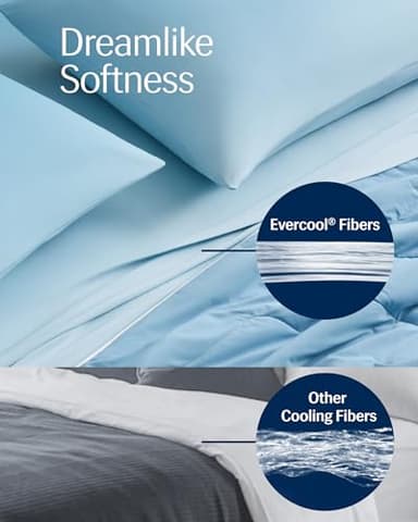 REST® Evercool® Cooling Comforter, Twin/Twin XL, Blanket for Hot Sleepers, All Season Bedding to Keep Cool for Night Sweats, Breathable Lightweight Blanket, 68"x90" Inches, Aqua Blue - Image 4