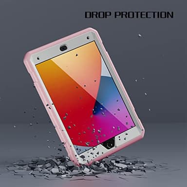 TSQQST iPad 9th Generation Case Pink for Kids Girls Women 2021 | iPad 7th 8th Genertion Case with Glass Screen Protector 2019 2020 | Rugged Cute Slim iPad 10.2 Case 9th Gen with Stand Pen Holder - Image 6