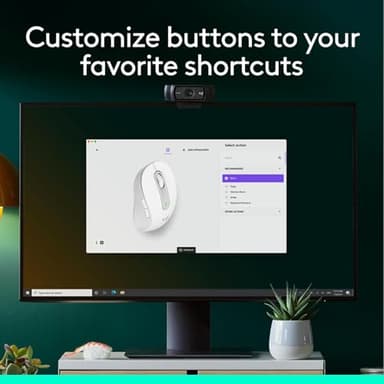 Logitech Wireless Mouse Signature M650 - Small to Medium Sized Hands, Right Handed, 2-Year Battery, Silent Clicks, Customizable Buttons, Bluetooth, PC/Mac?Chromebook - Off White - Image 8