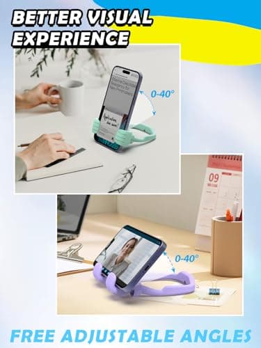 Stocking Stuffers for Teens Girls Boys Adults Cell Phone Stand: UPGRADE Adjustable Thumbs Up Lazy Phone Holder for Desk Cool Gadgets Fun Birthday Gift Ideas for Kids Teenager Women Gifts for Christmas - Image 4