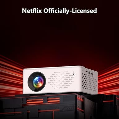 TMY Netflix-Officially-Licensed Mini Movie Projector with WiFi and Bluetooth, Compatible with TV Stick Smartphone/HDMI/USB, Indoor & Outdoor Use - Image 2