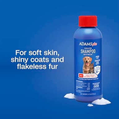 ADAMS Plus Flea & Tick Shampoo with Precor IGR for Cats, Kittens, Dogs & Puppies Over 12 Weeks Of Age, Sensitive Skin Flea Treatment, Kills Adult Fleas, Flea Eggs, Ticks, and Lice, 6 Ounces - Image 5