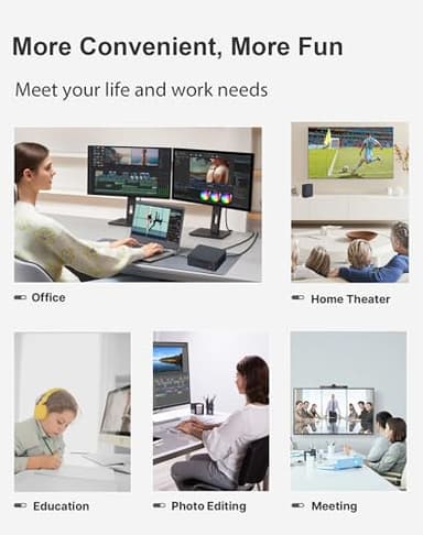 origimagic C1 Mini PC 11 Pro, Intel N97 Mini Desktop Computers (Beat N100/N95) 16GB RAM 512GB SSD Micro PC, HDMI 2.0, WiFi 5.2, BT 5.0, 2.5GbE LAN 4K Triple Display, Small PC for Business Home - Image 7