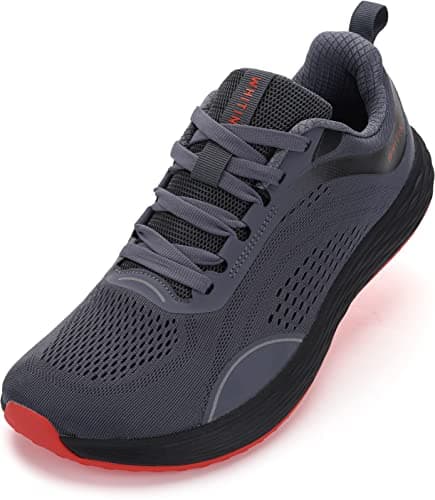 WHITIN Mens Zero Drop Wide Toe Box Road Running Shoes Size 11 Tennis Athletic Gym Sports Walking Hiking Workout Cross Training Lightweight Width Grey 45 - Image 1