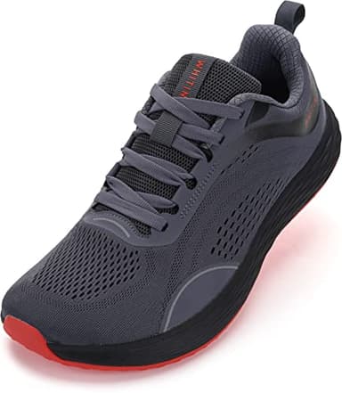 WHITIN Mens Zero Drop Wide Toe Box Road Running Shoes Size 11 Tennis Athletic Gym Sports Walking Hiking Workout Cross Training Lightweight Width Grey 45 - Image 1