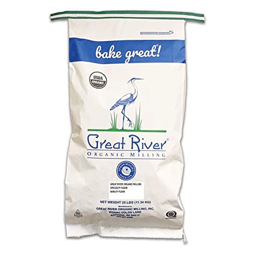 Great River Organic Milling Organic Barley Flour | Unbleached, Unbromated, Non-GMO, Kosher | High Fiber, Nutty Flavor Perfect for Breads, Pancakes, & More | 25 Lb - Image 1