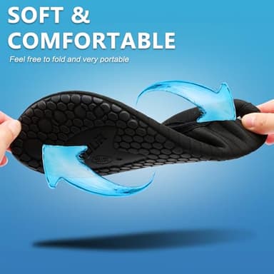 VIFUUR Water Sports Shoes Barefoot Quick-Dry Aqua Yoga Socks Slip-on for Men Women A Black 38-39 - Image 6
