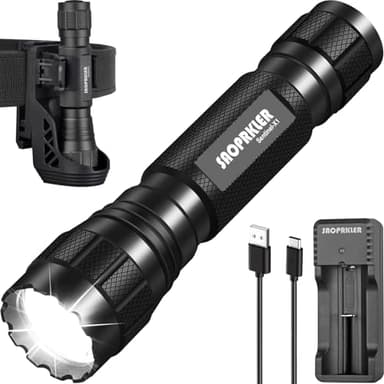 SAOPRKLER Tactical Flashlights High Lumens-1200 LM Police Flashlight with Holster for Duty Belt,Single Mode LED Flashlight for Camping/Law Enforcement-Sentinel-X1 - Image 1
