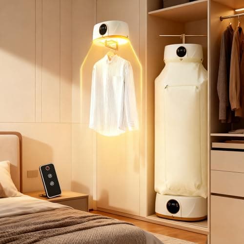 Upgraded Automatic Ironing Machine & Portable Clothes Dryer, Wireless Vertical Steam Closet for Home Use, Travel, Apartments – Fast Drying, Hands-Free Garment Steamer and Folding System - Image 1