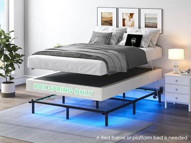 QEROMY 9 Inch High Profile Box Spring, Sturdy Metal Frame Mattress Foundation, Easy Assembly, Quiet & Noise-Free, Queen Size - Image 2