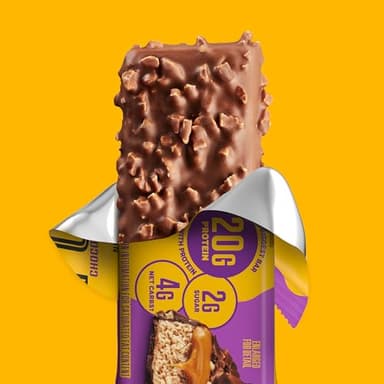FULFIL Protein Bars, Chocolate Peanut Caramel Flavored, Gluten Free with 20g Protein, Pantry Staples, 12 Count - Image 3