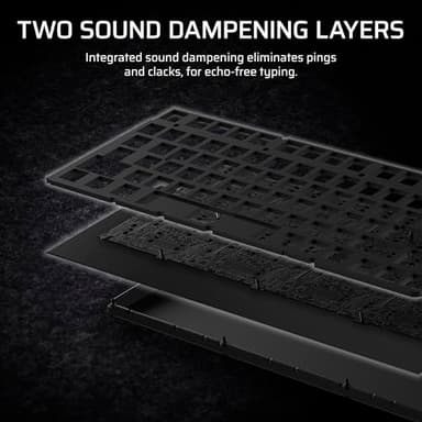 Corsair K65 Plus Wireless 75% RGB Hot-Swappable Mechanical Gaming Keyboard – Pre-Lubricated MLX Fusion Tactile Switches – Dual-Layer Sound Dampening – PBT Keycaps – QWERTY NA – Black - Image 11