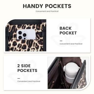 LOVEVOOK Laptop Bag for Women 15.6 inch Canvas Laptop Tote Bag, Large Capacity Work Bags with Clutch Purse, Computer Bags Office Business Briefcase, Casual Handbag for Travel College Teacher - Image 4