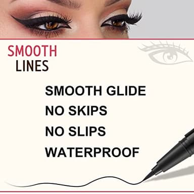 LAVONE Makeup Kit With Eyebrow Stamp Pencil, Waterproof Brow Pencil & Pomade, Eyeliner, Dual-ended Eyebrow Brush, Dark Brown - Image 3