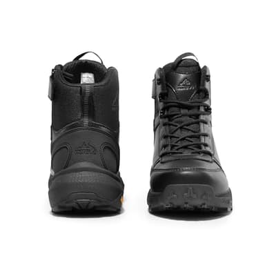 NORTIV 8 Men's Military Tactical Boot Lightweight Comfortable Boots for Work All Day Side Zipper Motorcycle Combat Hiking Boots Metrostrike(8-9 Inches),Size 7.5,Black Leather - Image 6
