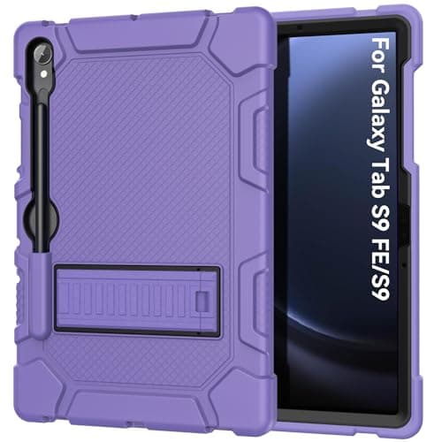 Cantis Case for Samsung Galaxy Tab S10 FE/ S9 FE 5G 10.9 Inch/Galaxy Tab S9 11 Inch 2023, Heavy Duty Shockproof Tablet Case Support S Pen, Purple+Black+Purple - Image 1