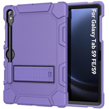 Cantis Case for Samsung Galaxy Tab S10 FE/ S9 FE 5G 10.9 Inch/Galaxy Tab S9 11 Inch 2023, Heavy Duty Shockproof Tablet Case Support S Pen, Purple+Black+Purple - Image 1