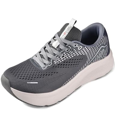 JACKSHIBO Wide Toe Box Shoes Women Arch Support Wide Sneakers for Running Walking Athletic Tennis Orthopedic Plantar Fasciitis Workout with Thick Cushion Zero Drop Sole Width Shoes Grey - Image 1