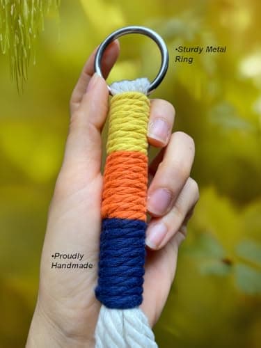 TineDew Plant Hanger Macrame,Macrame Plant Hangers Indoor and Outdoor use for pots 4-8 inch,Macrame Plant Holder with Colorful Cotton Rope,Original Design(Yellow) - Image 3