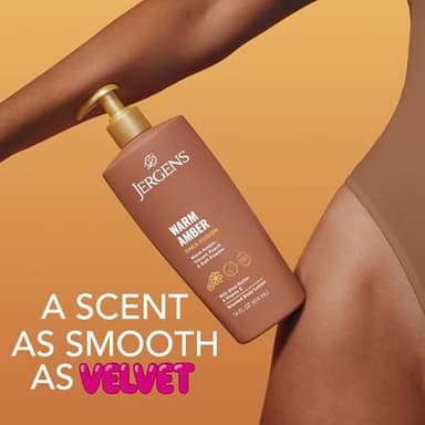 Jergens Shea Fusion Warm Amber Body Lotion, Moisturizer with Shea Butter & Vitamin E, 14 Fl Oz - Image 4
