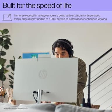HP 27 Ultra 7 Business All-in-One Desktop, 27" FHD, Intel 12 Cores Ultra 7 155U (Beats Intel i7-1355U), 32GB DDR5 RAM, 1TB SSD, Wireless KB & Mouse, Wi-Fi 6, Windows 11 Pro - Image 3