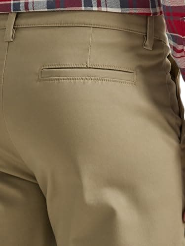 Lee Men's Flat Front Slim Straight Pant, Khaki, 30W x 32L - Image 6