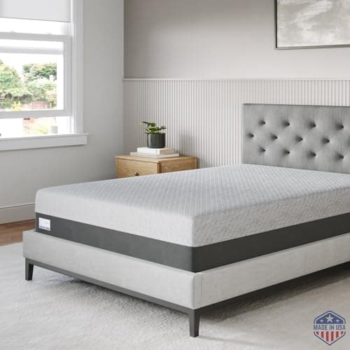 Celestial Sleep Gel Memory Foam Mattress in a Box, Made in The USA, CertiPUR-US® Certified Foam, Oeko-Tex, and Fiberglass-Free Certified Bed, 10 inch Medium - Queen - Image 1