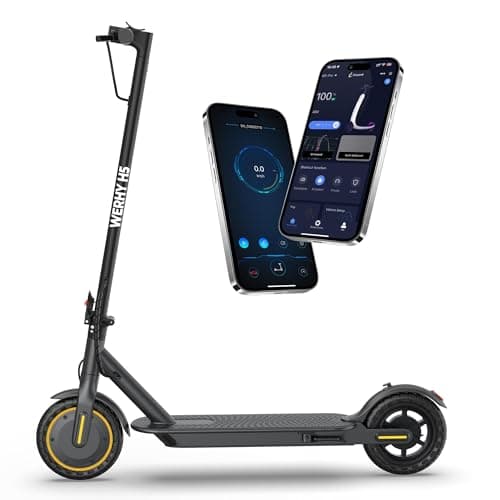 Electric Scooter with 350W Brushless Motor, 19 MPH Max Speed, 15 Miles Range, 8.5" Solid Tire, 3 Speed Modes, Cruise Control, Portable Commuter Escooter with APP, Dual Brake & E-Lock - Image 1