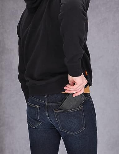 Timberland Men's RFID Blocking Wallet – Genuine Leather Passcase with Removable ID Holder, 6 Card Slots, 2 Billfold Pockets, Slim Design, Black, One Size - Image 7