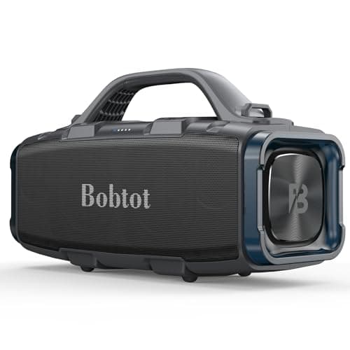 Bobtot Portable Bluetooth Speaker, 60W Peak IPX6 Waterproof, Outdoor Speaker with Handle Stereo Loud Sound, Deep Bass, 8800mAh Battery, TWS/TF/AUX/EQ Outdoor for Party Beach Camping - Image 1