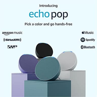 Amazon Echo Pop (newest model), Our smallest Alexa speaker, Fits in any room, Midnight Teal - Image 8
