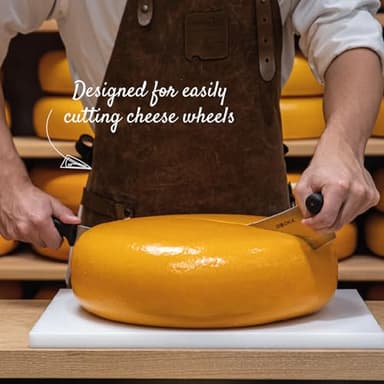 Boska Professional Cheese Knife Large - Cheese cutter for cheese wheels - 380 mm - Double handled - Easy to clean - Image 3