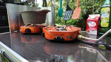 Cofiyard Propane 2 Burner Camping Stove with Carrying Bag, Portable Folding Gas Stove for Camping, Backpacking Camp Stove for Outdoor Cooking, With 17,000 BTU Adjustable Burners for BBQ, Tailgating - Image 8