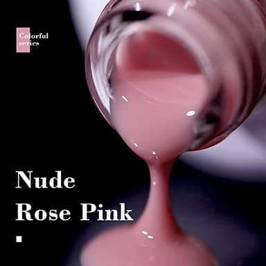 RARJSM Nude Gel Polish Sheer Rose Pink Gel Nail Polish Clear Pink French Manicure Nude Pink Jelly Nail GelPolish Varnish Curing Requires 1pcs 15ml LED UV Gel Soak Off for Home Salon Nail Art DIY - Image 3