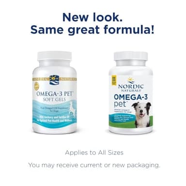 Nordic Naturals Omega-3 Pet, Unflavored - 120 Soft Gels - 330 mg Omega-3 Per Soft Gel - Fish Oil for Dogs with EPA & DHA - Promotes Heart, Skin, Coat, & Immune Health - Image 4