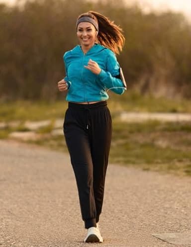 Mgput 4 Pack Women's Joggers Pants with Pockets-Women Lightweight Sweatpants for Running Yoga Athletic Casual Pants(TYP601-1XL/2XL Color 1) - Image 2