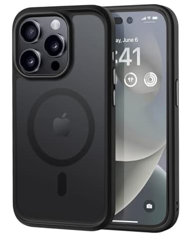 MOCCA Strong Magnetic for iPhone 14 Pro Case, [Compatible with Magsafe][13FT Military Drop Protection] Slim Translucent Matte Shockproof Case for iPhone 14 Pro Phone Case 6.1'', Black - Image 1