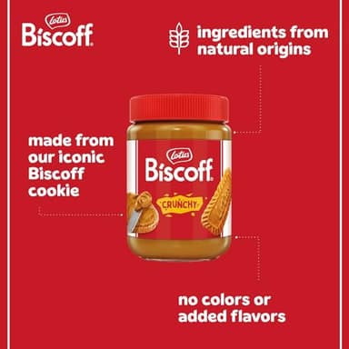 Lotus Biscoff, CRUNCHY Cookie Butter Spread, non GMO + Vegan, 13.4 Oz Jar (Pack of 8) - Image 6