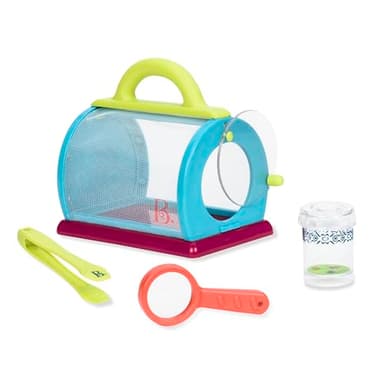 B. toys – Bug Bungalow Insect Catching Kit with Mesh Case, Magnifying Container, Tweezers & Magnifier – Educational Outdoor Toys for Toddlers – Nature Exploration Set for 3+ Years - Image 1