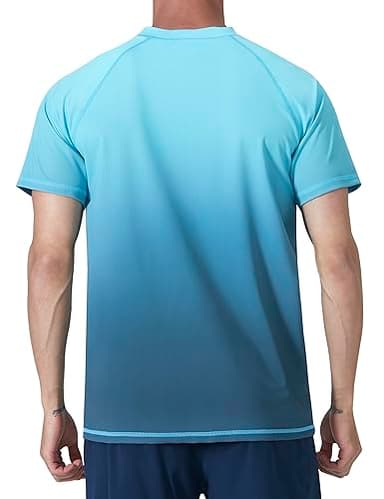 Men's Swim Shirts Rash Guard UPF 50+ UV Sun Protection T-Shirt Quick Dry Fishing Beach T Shirts Short Sleeve - Image 3