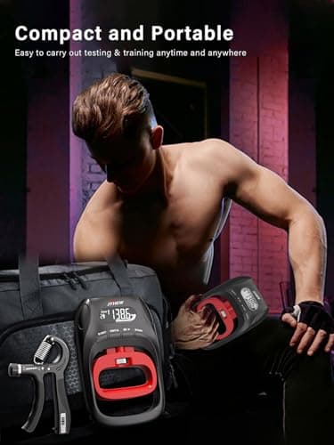 Grip Strength Tester Trainer - Electronic Hand Dynamometer of 400lbs/180kg & Grip strengthener with Adjustable Resistance for Sport - Image 6