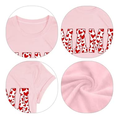 Mama Valentines Shirt Valentines Shirts for Women Valentines Tee Mama Womens Pink Valentines Tops - Image 5