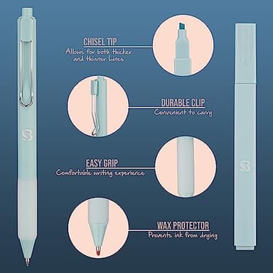 BLIEVE - Aesthetic Highlighters and Gel Pens With Soft Ink And Tip, Bible Highlighters and Pens No Bleed, Dry Fast Easy to Hold, for Bible Journaling Planner School Supplies (Pastel) - Image 7