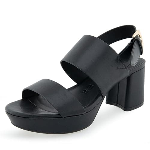 Aerosoles Women's CAMILIA Heeled Sandal, Black PU, 8.5 - Image 1